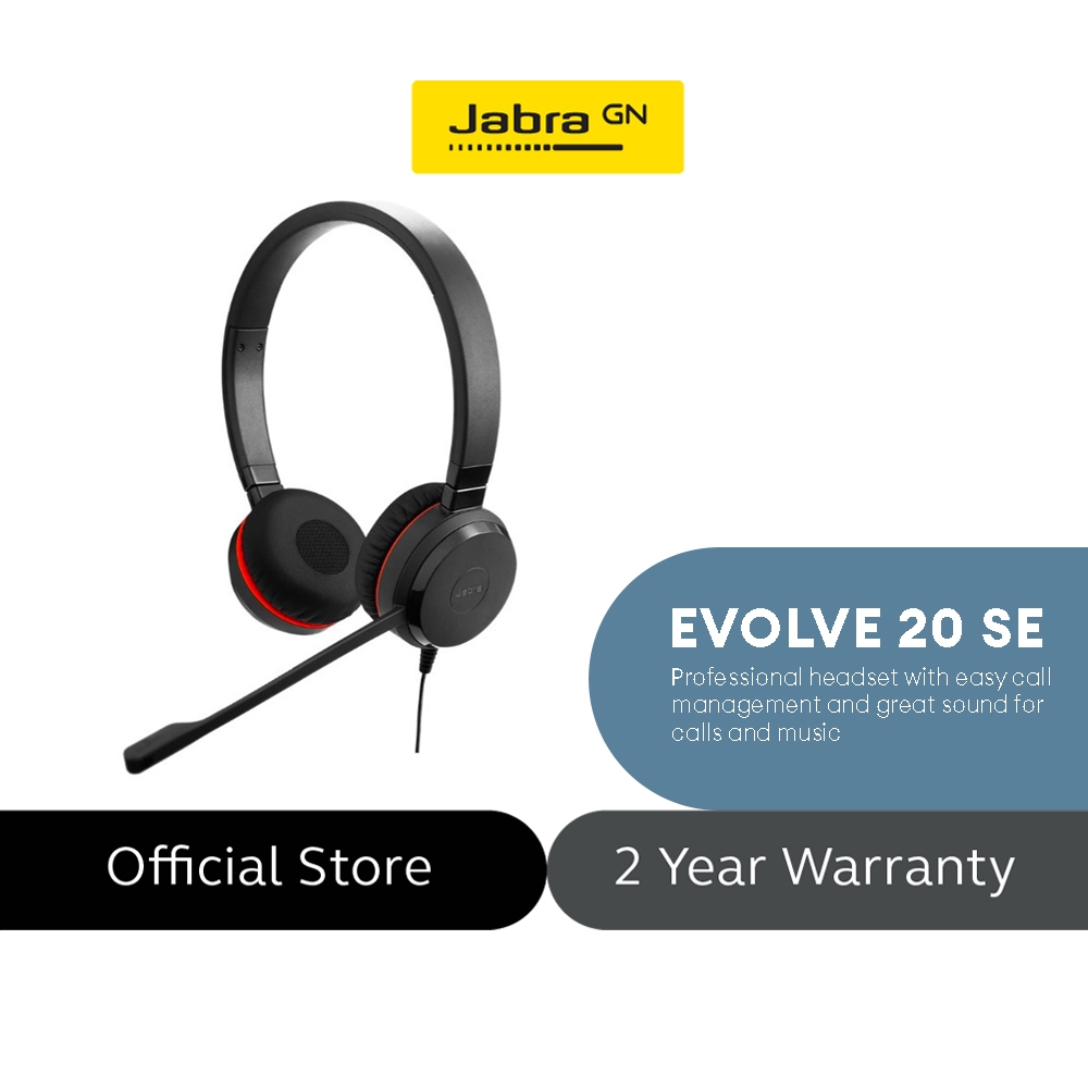 Jabra EVOLVE 20 MS SE 有線 ステレオヘッドセット - ヘッドホン