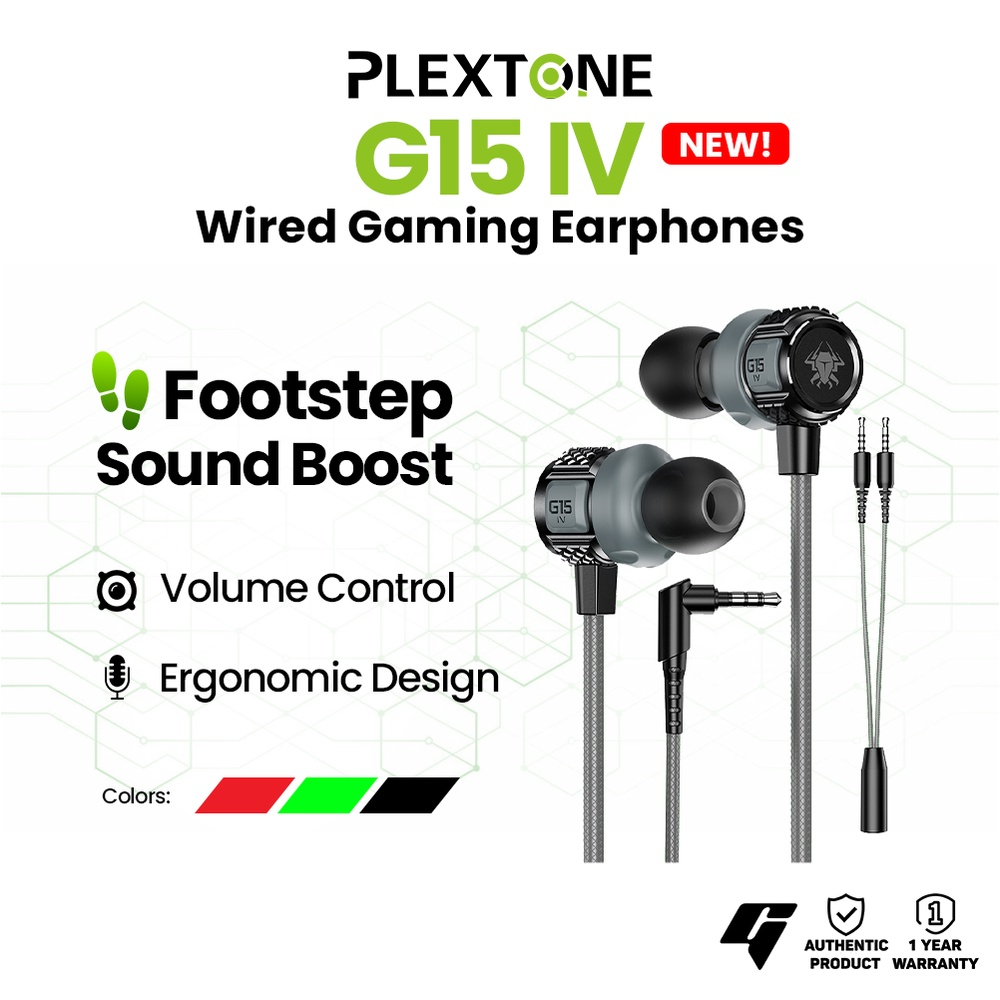 PLEXTONE G15 Mark IV In Ear Gaming Headset Earphone Ergonomic Design with Microphone