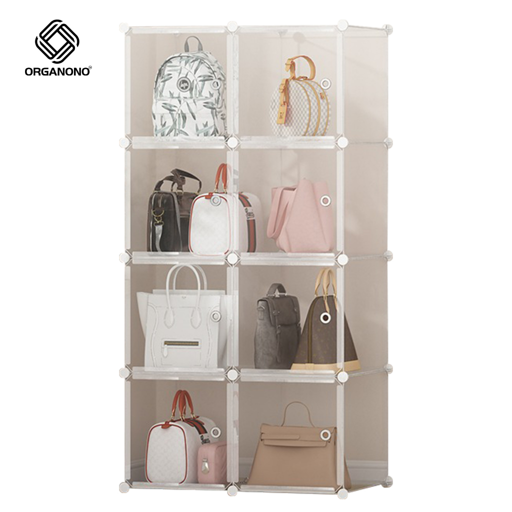 DIY 12 Doors Multipurpose Shelve Rack Cabinet Bag Storage Display