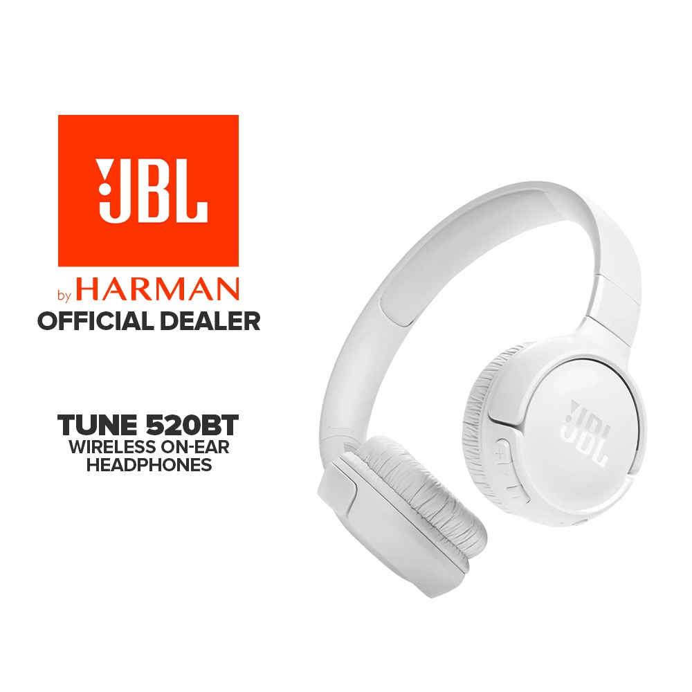 JBL Tune 520BT Wireless On ear headphones - White