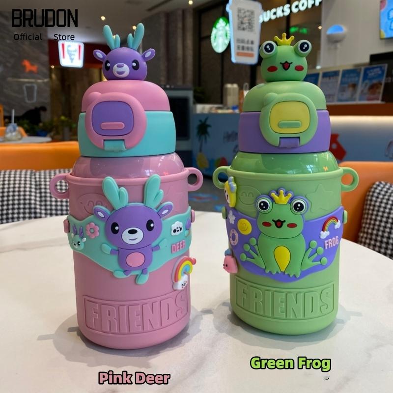 Thermo Cup Fashion Cartoon Animals Thermos Bottle Children Student