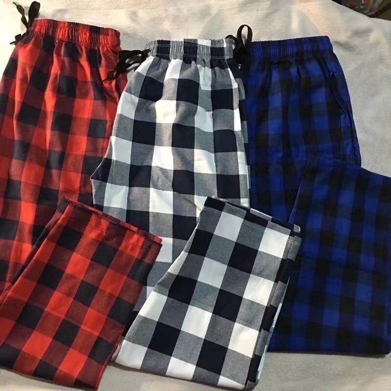 Checkered side pants deals