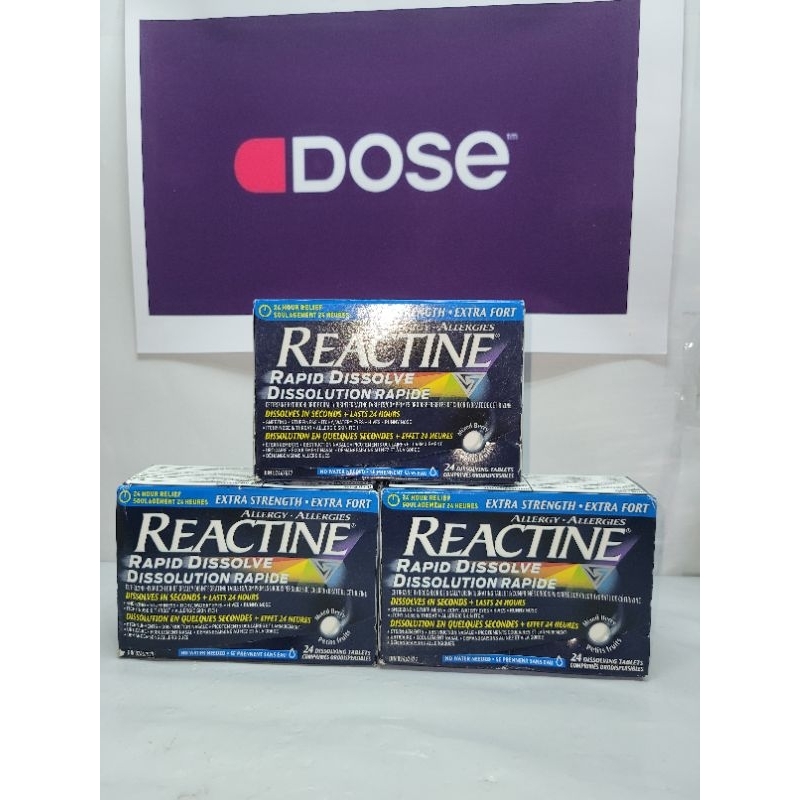 Reactine Rapid Dissolve Extra Strength Tablets - For Itchy Eyes, Hives,  Runny Nose - 24 Hour Allergy Relief, 24 Count 