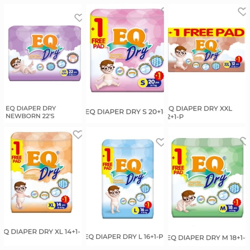 Eq diaper hot sale sizes