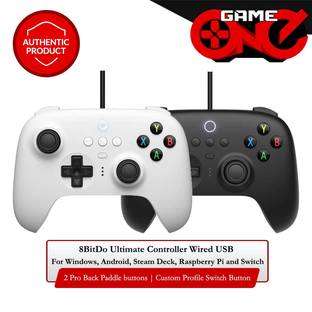 8BitDo Ultimate Wired Controller, USB Wired Controller for PC Windows 10,  Android, Steam Deck, Raspberry Pi and Switch (Black)