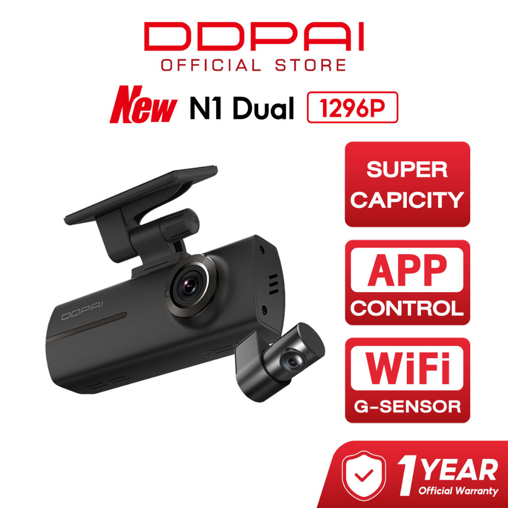 DDPAI N1 Dual Front & Rear Car Driving Recorder Car Dash Cam 1296P + 1080P  Resolution 24 Parking Monitoring Sale - Banggood USA Mobile