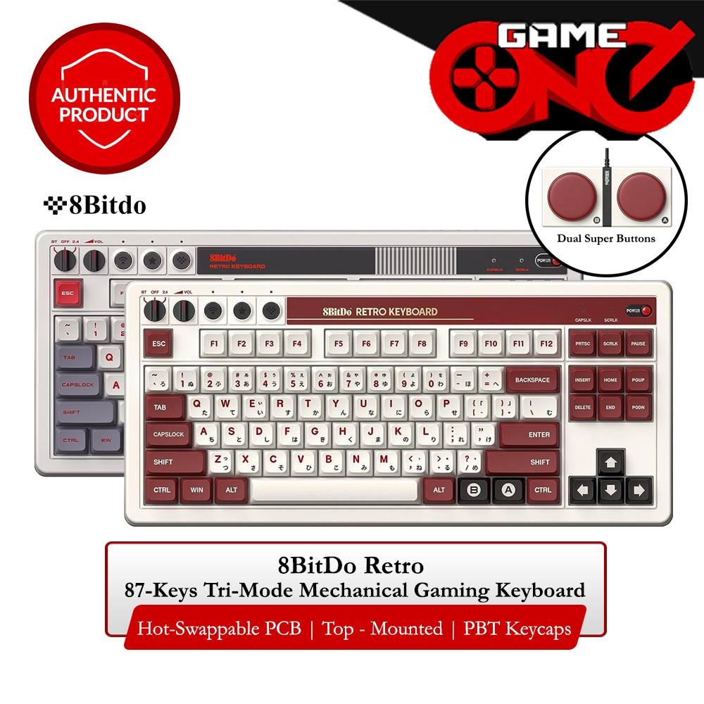 8BitDo Retro Mechanical Keyboard (Fami Edition/N Edition) | Shopee