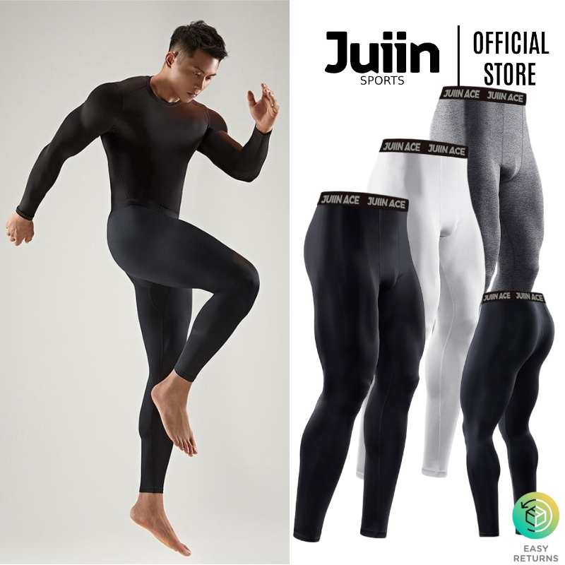 Juiin Basketball Gym Cycling Compression leggings for men Full Length dry Mens  Sports Tights Pants