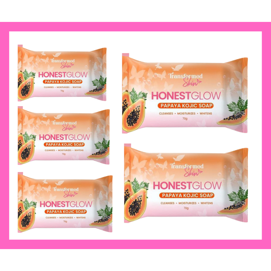 Honest Glow Soap Kojic Papaya 70g Glass Skin soap 80g