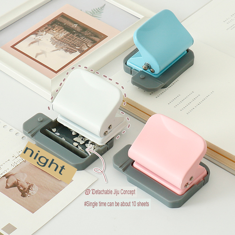 1PC Mini Paper 6-Hole Puncher DIY A4 B5 A5 Loose Leaf Bind Hole Punch  Mannual Paper Cutter Machine Notebook Diary Binding Office