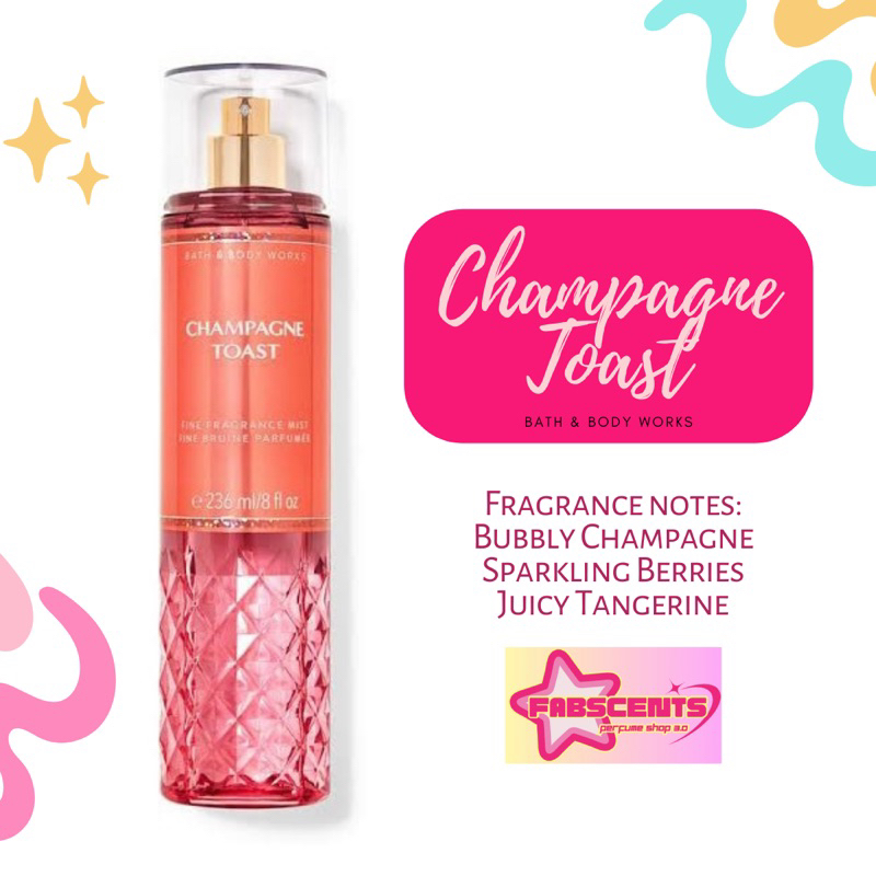 Champagne toast bath discount and body works perfume