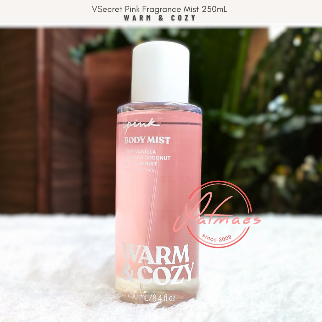 Victoria's Secret 250mL Warm and Cozy Soft Vanilla Toasted Coconut Pink  Body Mist (sold each)