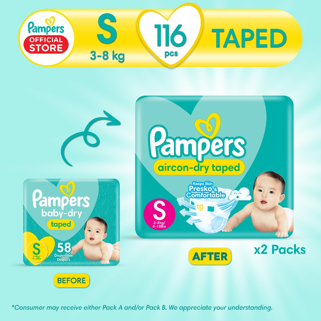 Pampers diapers best sale small pack