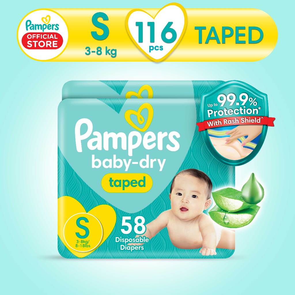 Pampers baby-dry taille 3 - BIG PACK - 80 pièces - 6 à 10 kg - 12h de  protection