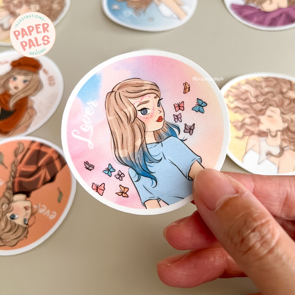 Taylor Swift Fan Art, Taylor Swift Lover Era, Taylor Swift Stickers, Paper  Pals