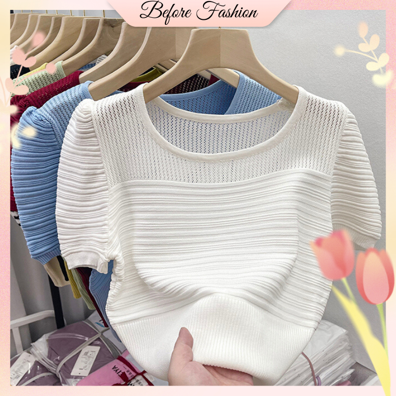 Knitted top hot sale shopee