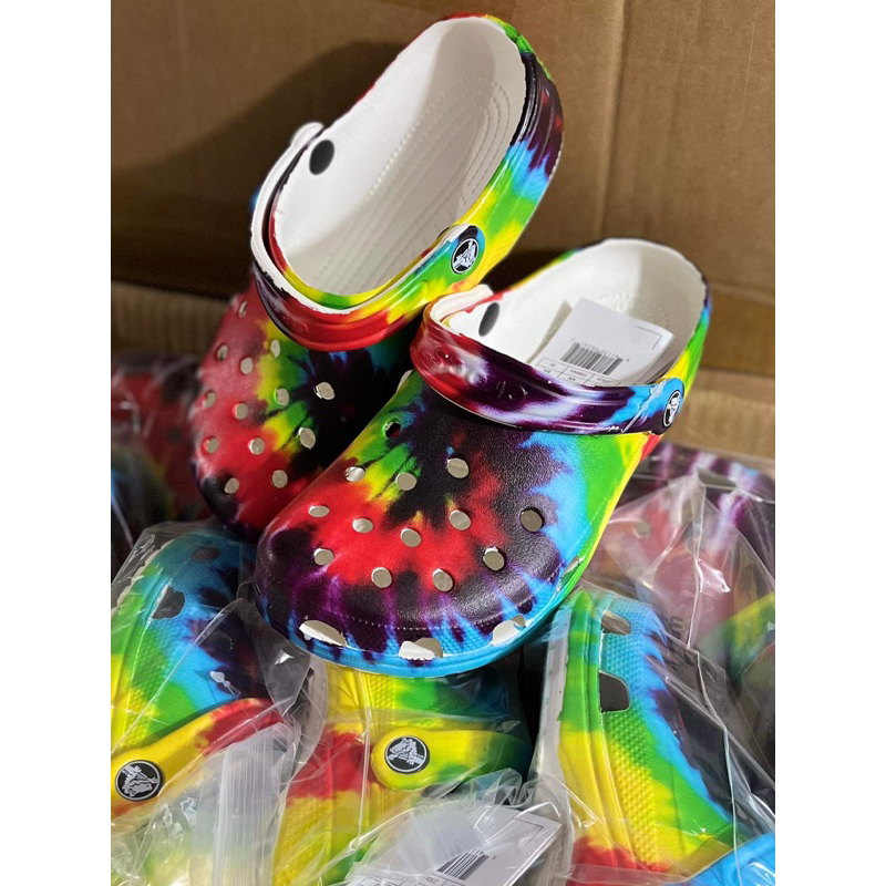 Tie dye childrens crocs hot sale