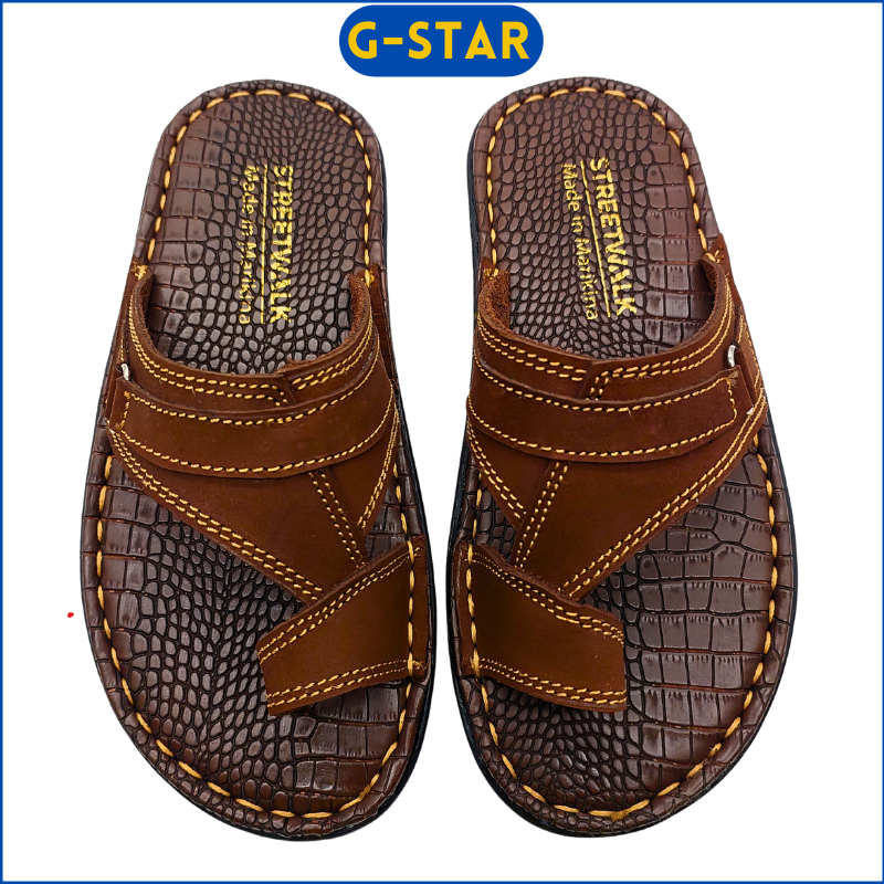 G Star Footwear One Finger Style Leather Sandals for Men Marikina