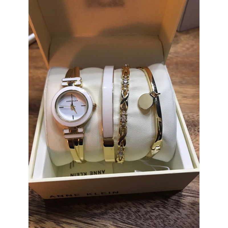 Anne klein bangle outlet watch and bracelet set