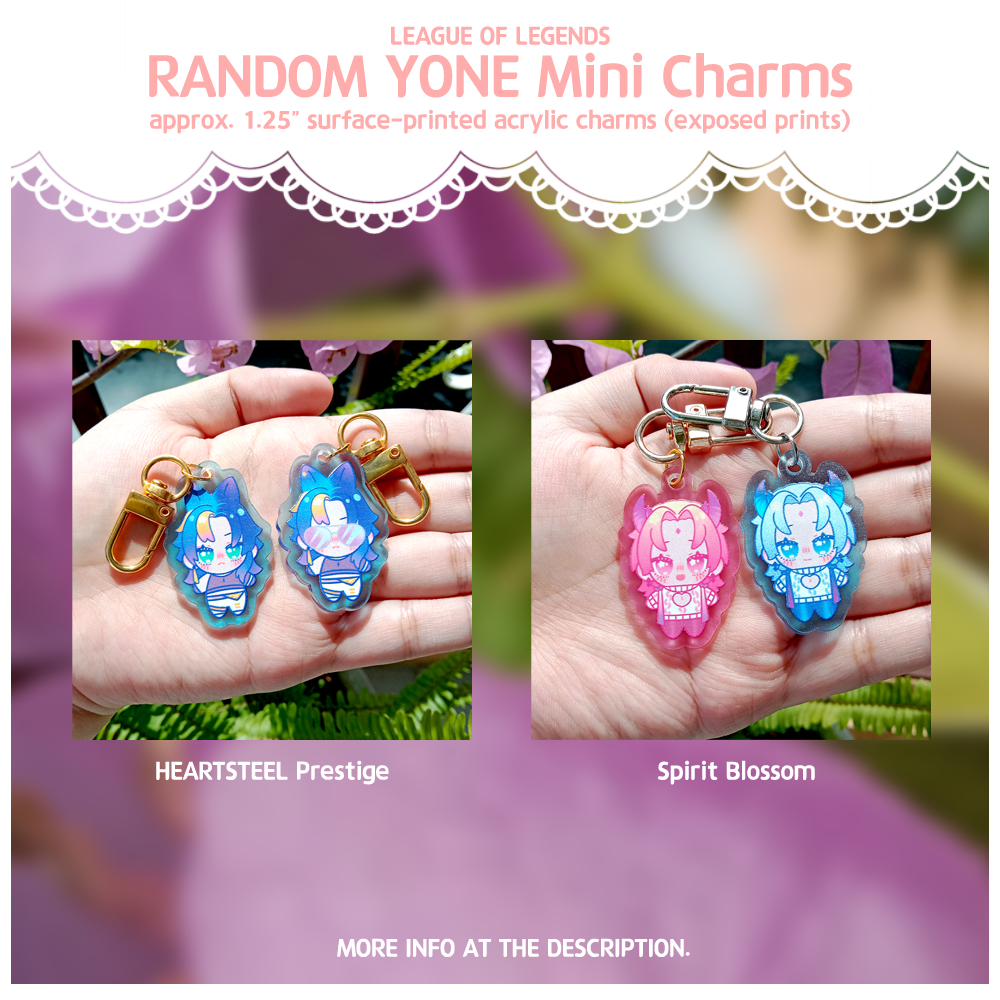 MINI ACRYLIC CHARMS by Soraille [LOL] YONE - Heartsteel Prestige / Spirit  Blossom Versions | Shopee Philippines