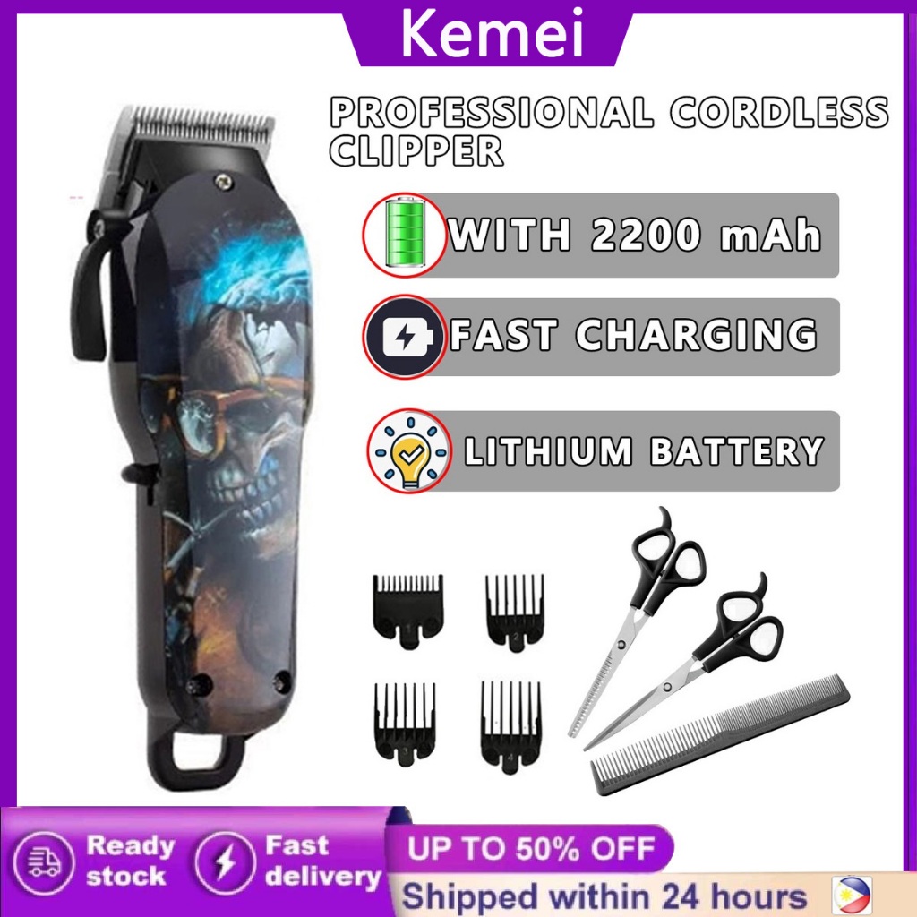 Kemei KM-PG232 Professional Hair Cutting Machine Cordless Hair Trimmer  Machine with LCD Display USB Charging Men's Hair Clipper - AliExpress
