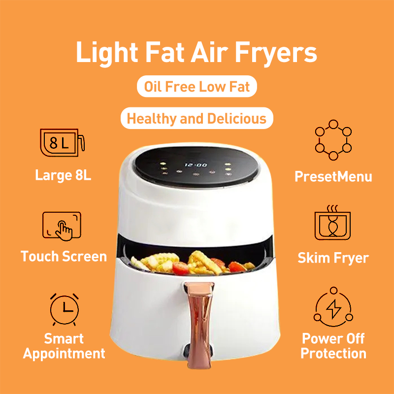  8l Air Fryer Oven with Digital Touch Screen,Large