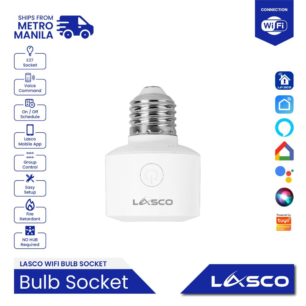 Smart Wifi E27 Light Socket, AICase Intelligent Wlan Home Remote