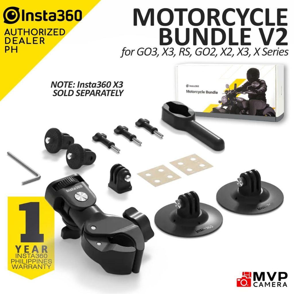 Insta360 One X3 360° Camera Motorcycle Bundle Kit