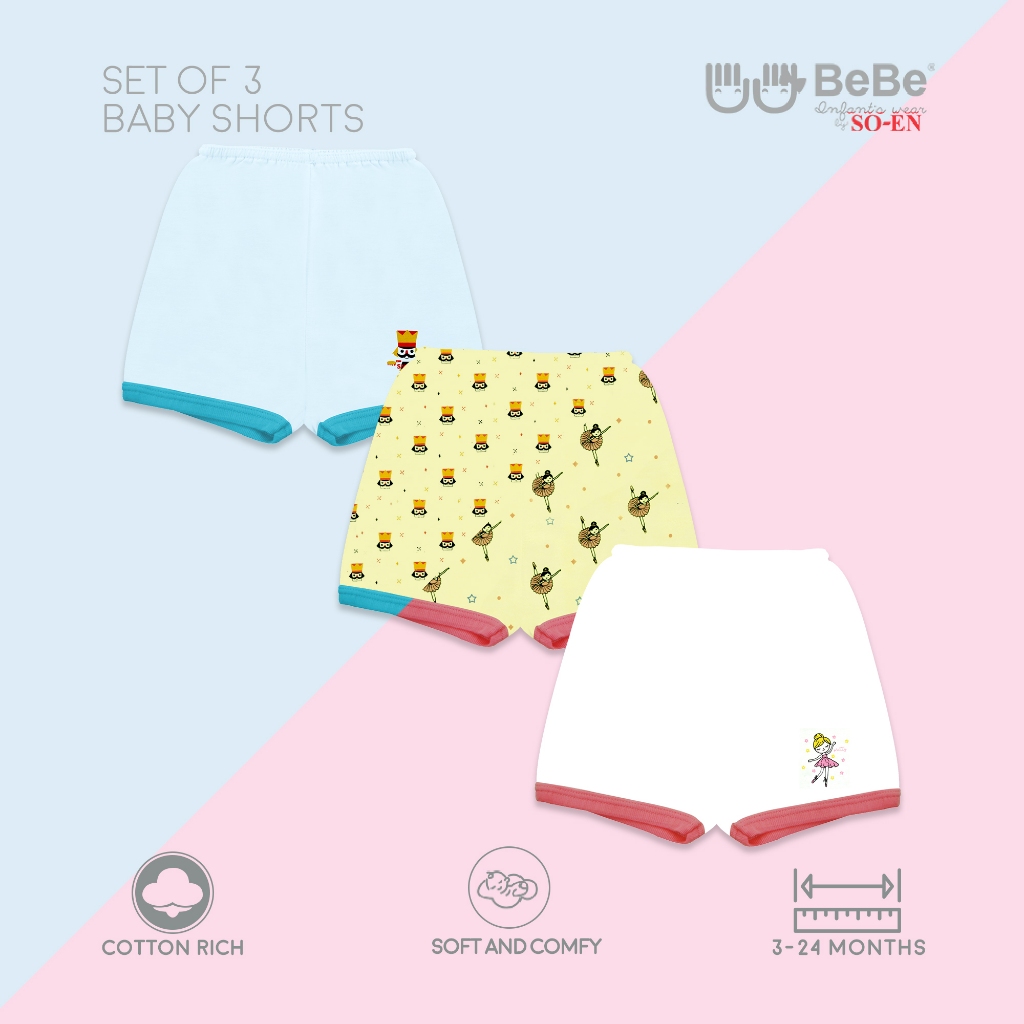 BeBe By SO-EN Baby 3in1 Cotton Rich Panties