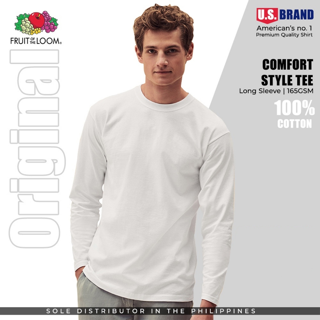 Fruit Of The Loom Mens Original Long Sleeve T-Shirt