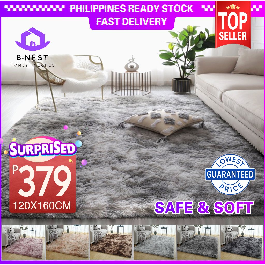 2pcs Fluffy Square Padded Floor Mat With Splice Design, Suitable For  Bedroom Or Living Room Bedside