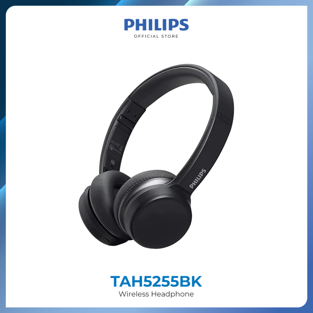 Philips Wireless Headphone TAH5255 40mm driver On ear