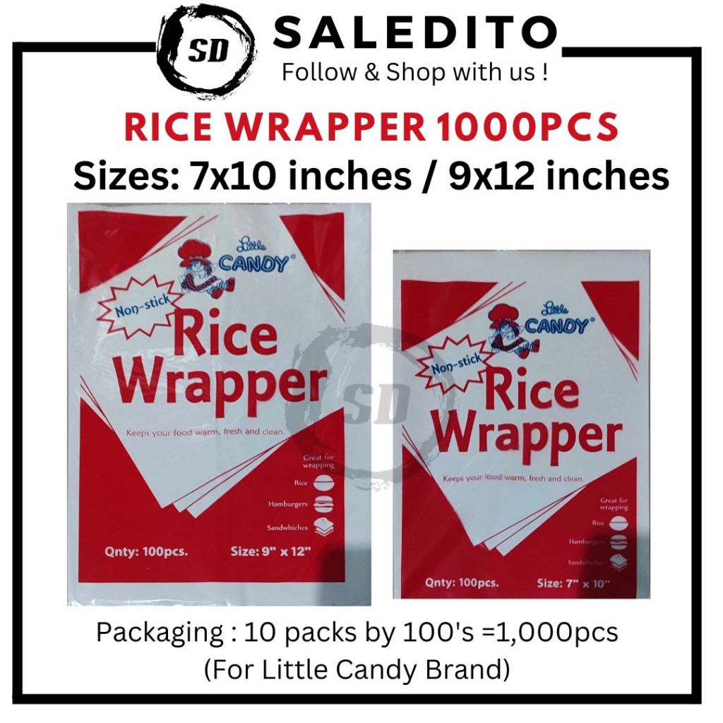 1000pcs Rice Wrapper Food Liner Grease/wax Paper Little Candy/COD/Packaging/Greaseless/Non  Stick | Shopee Philippines