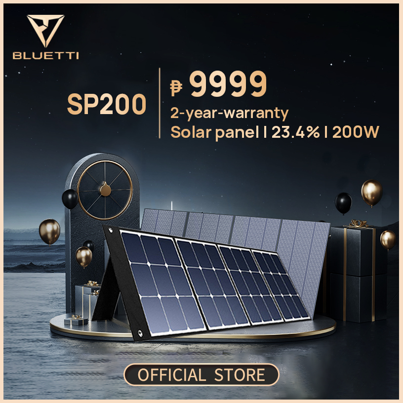 BLUETTI SP200 200w Solar Panel for  EB3A/AC180/AC70/EB70S/AC200MAX/AC300/AC200P/EB240 Power Station,Portable  Foldable Solar Panel Power Backup for