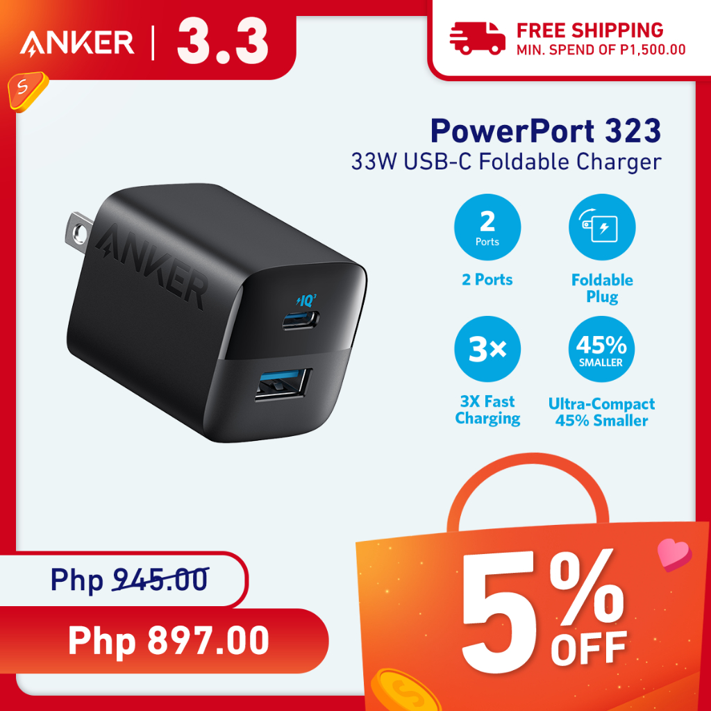 Anker 533 Power Bank 30W 10000mAh with 2 Type C Ports and 1 USB A  integrated LED Display - Tech Smart Philippines