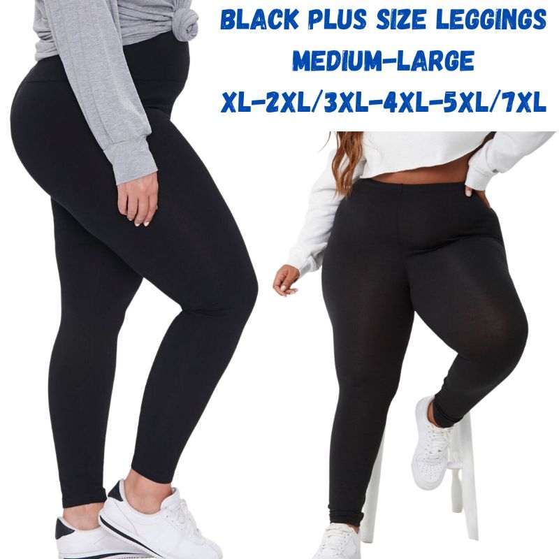 Black leggings for women free size and plus size xl 2xl 3xl 4xl 5xl 6xl 7xl  w/pocket