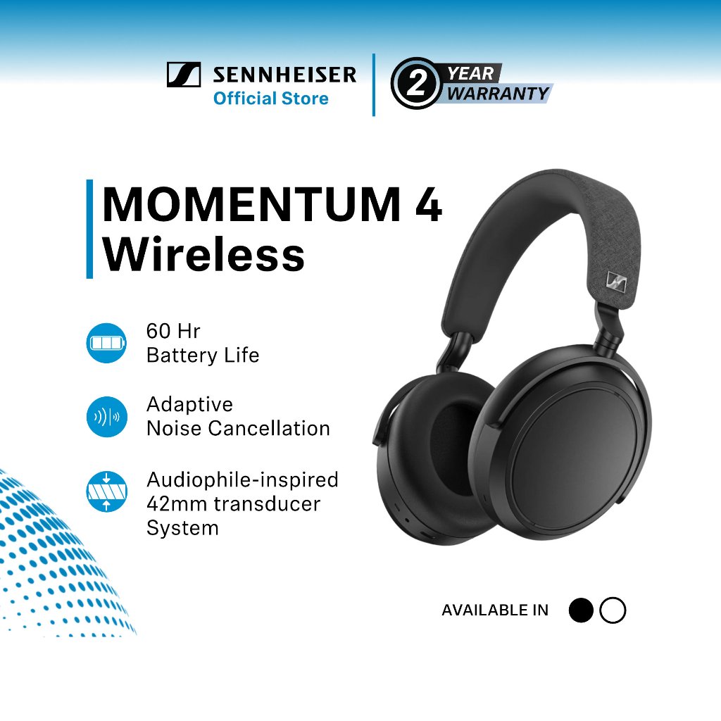 Sennheiser MOMENTUM 4 Adaptive Noise Cancelling Wireless Over-Ear