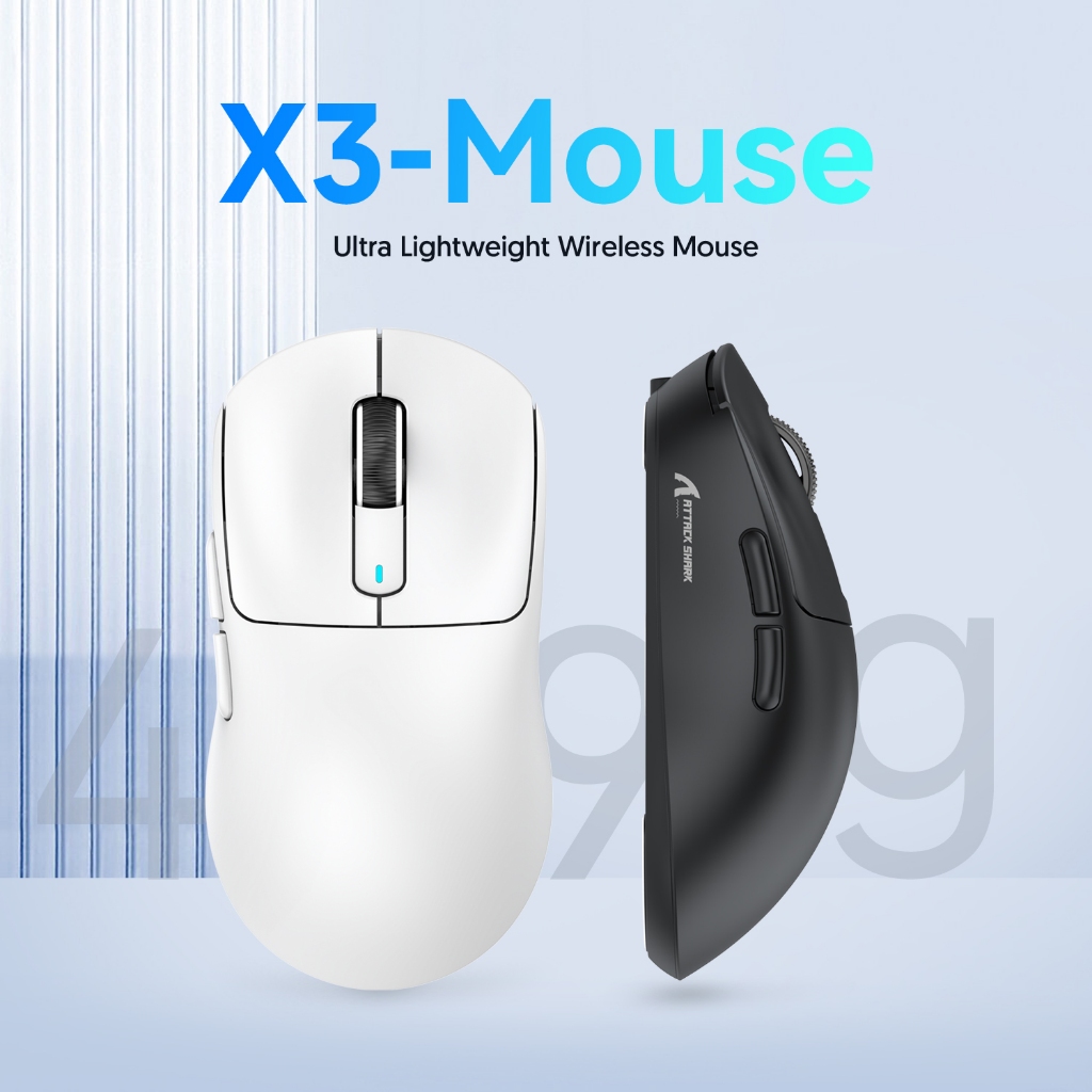  ATTACK SHARK X3 Lightweight Wireless Gaming Mouse with