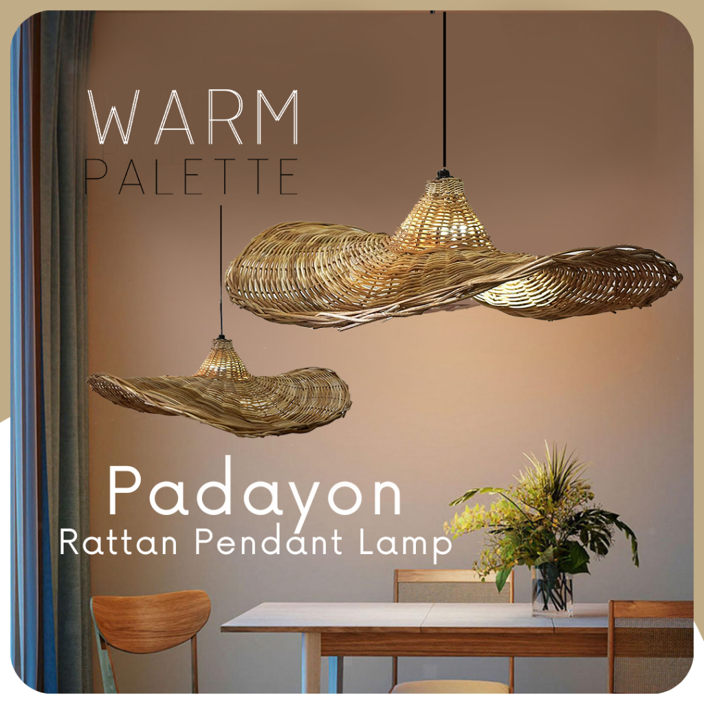 Native Rattan Pendant Lamp Shade with complete wirings