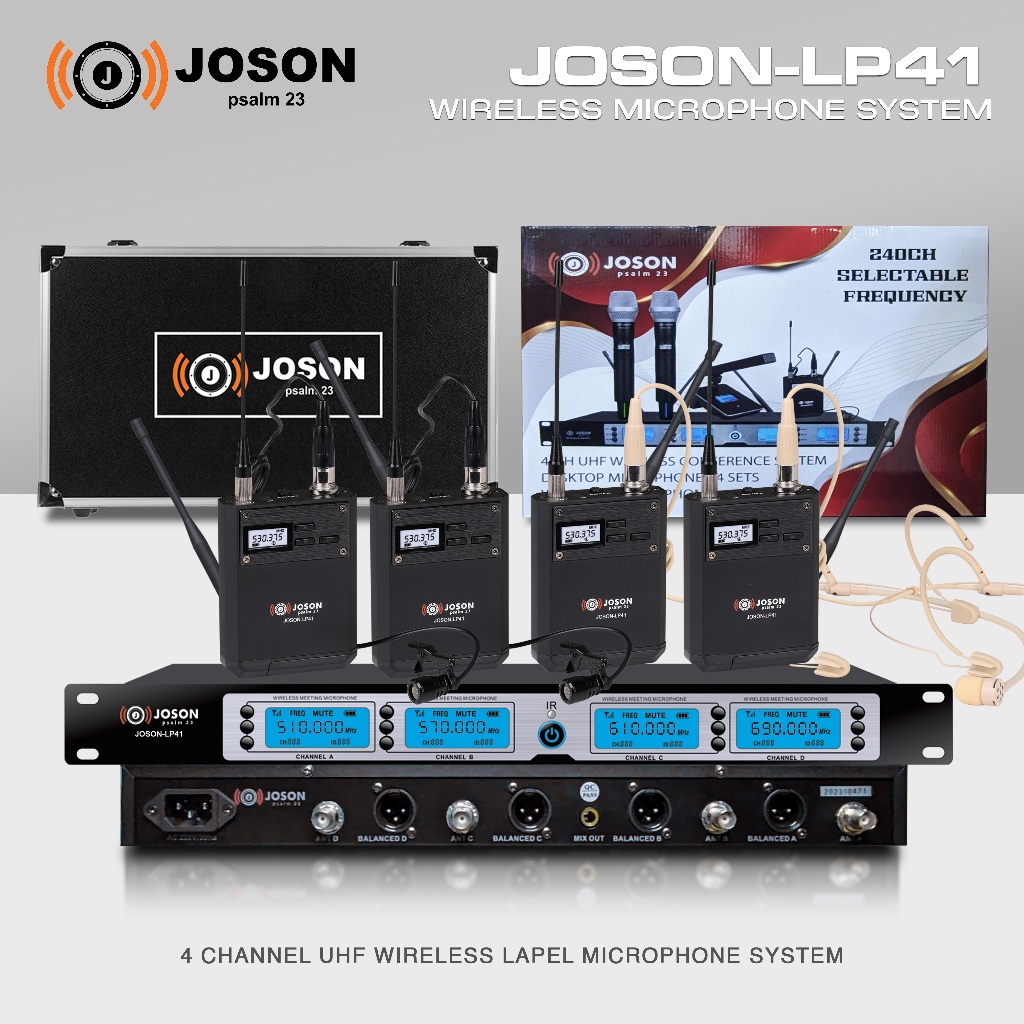 Joson LP41 4ch Wireless Microphone System Shopee Philippines