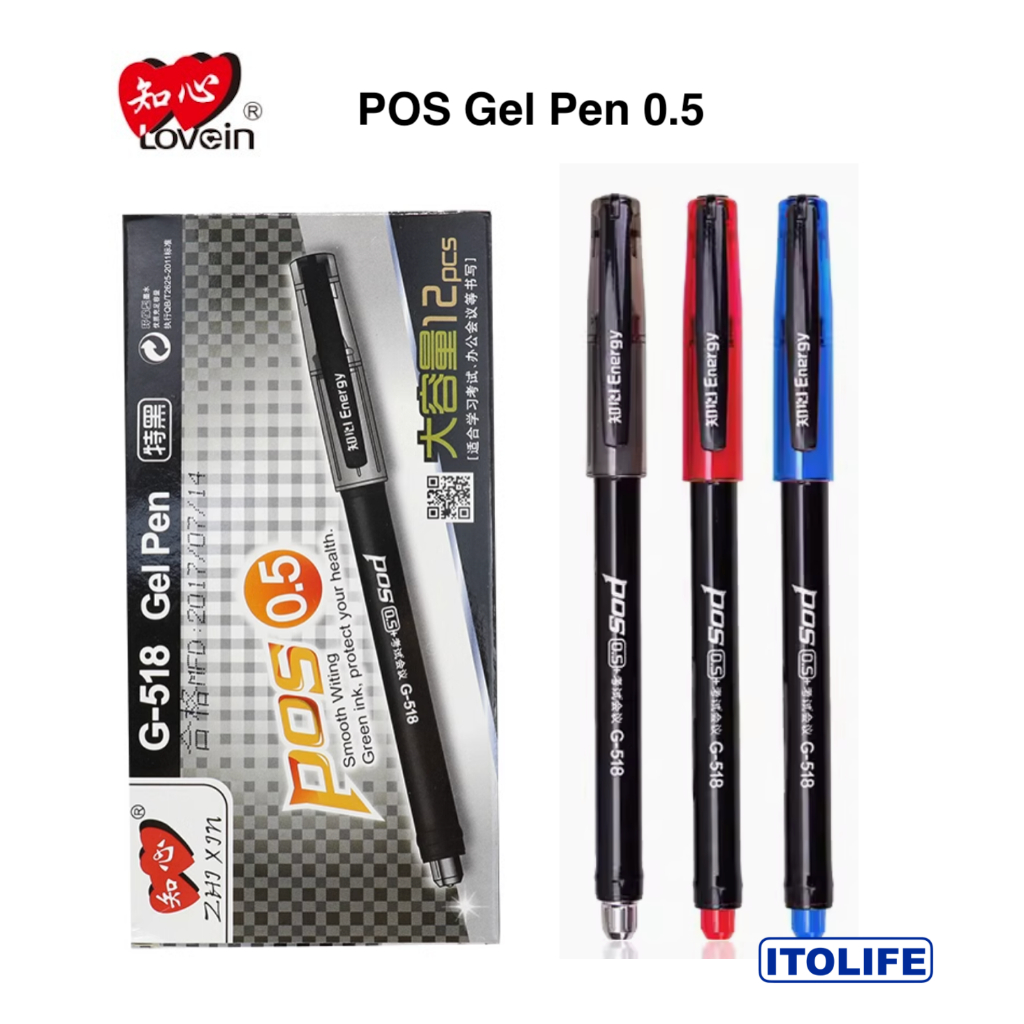 HANKU Gel Ink Ball Point Pens 0.5mm Fine Point Colored Gel Pen Set
