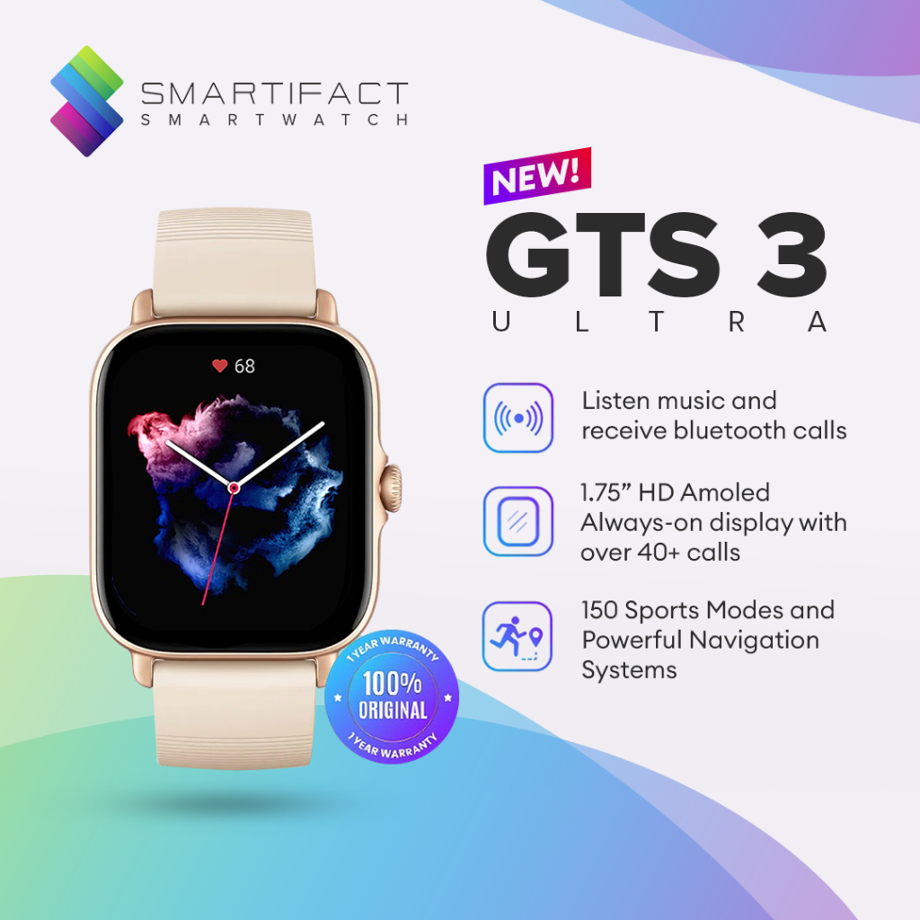 Buy Amazfit GTS 2 Smartwatch with GPS, Black Online