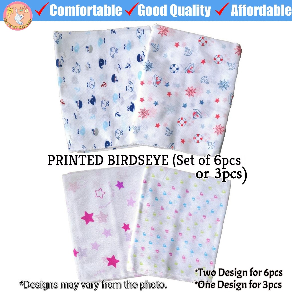 6pcs/3pcs Didos WHITE BRIEF With Printed Character assorted print