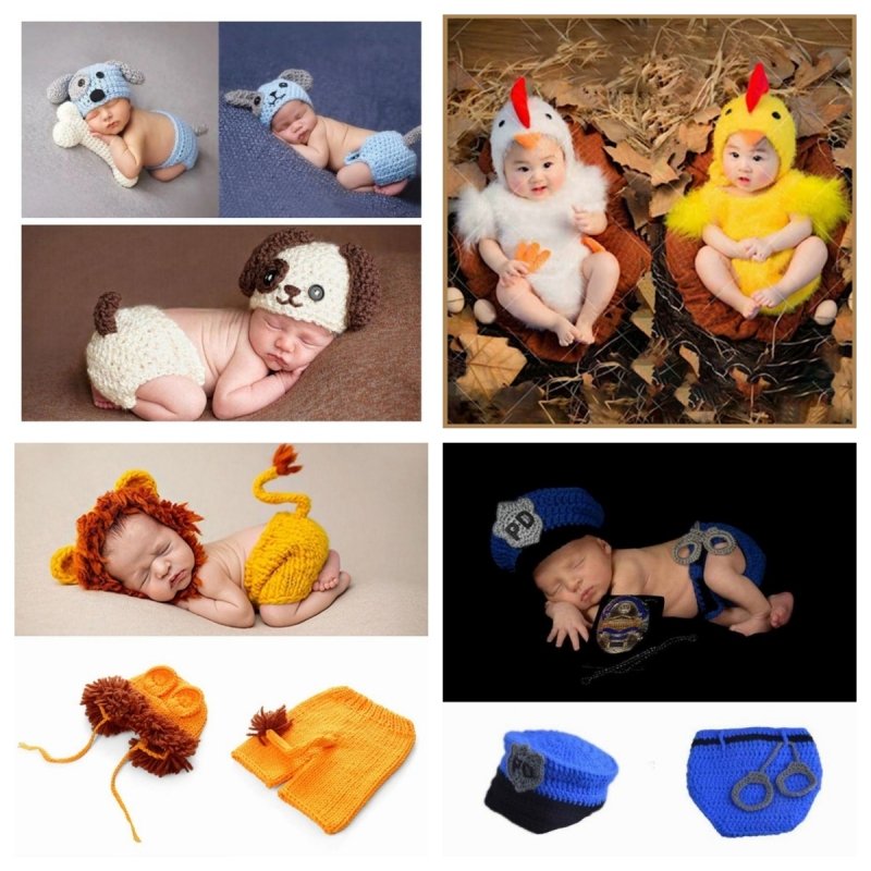 Newborn Baby Crochet Photography Props Cute Animal Costume Set knitting studio photograph Infant Shopee Philippines