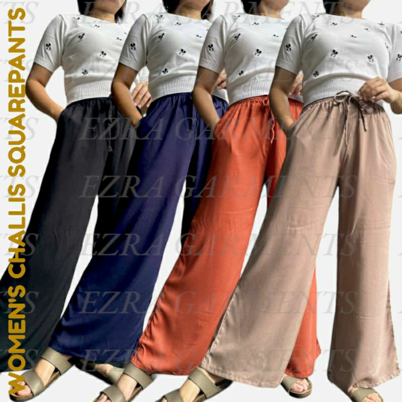Women Summer Boho Square Pants CHALLIS