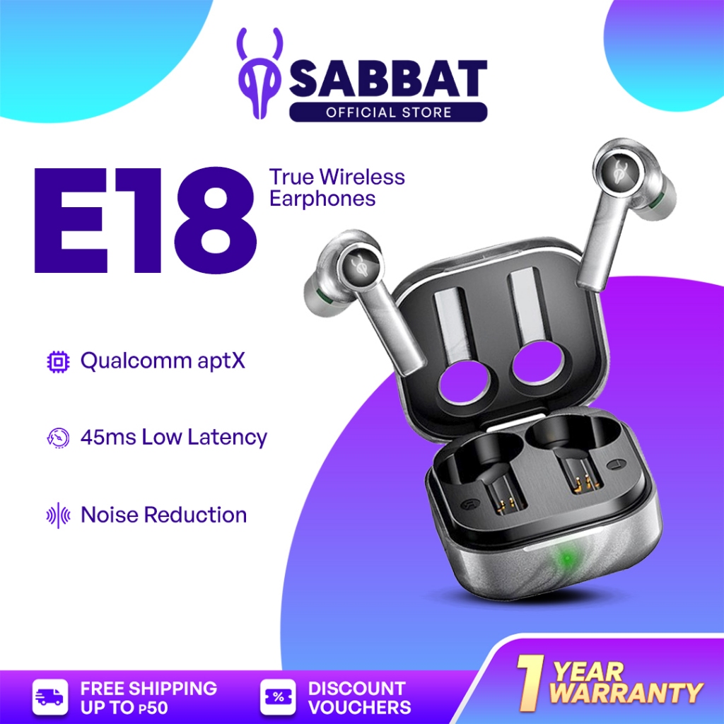 Sabbat E18 TWS Music and Gaming Bluetooth Earphones 40ms Latency