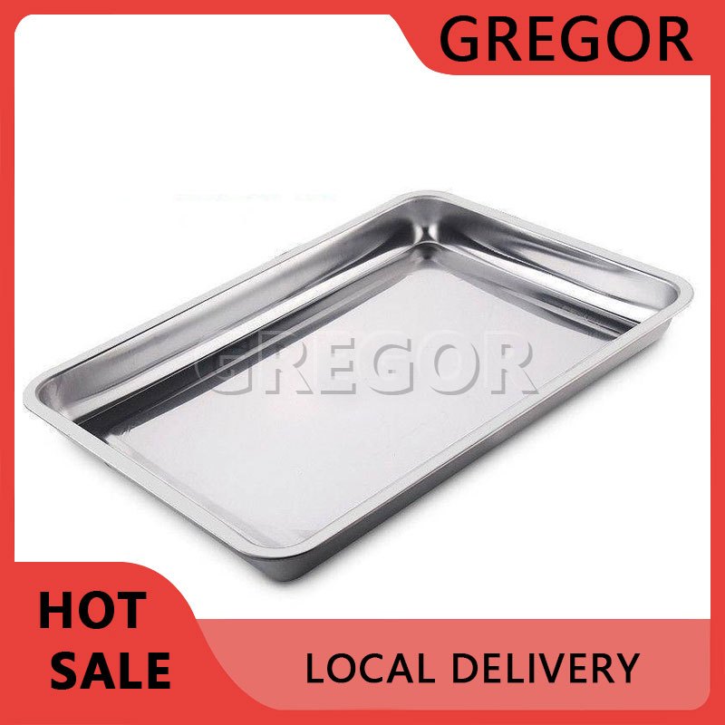 40 60cm stainless steel baking plate steamed plate Aluminum baking tray Grilling net siomai Shopee Philippines