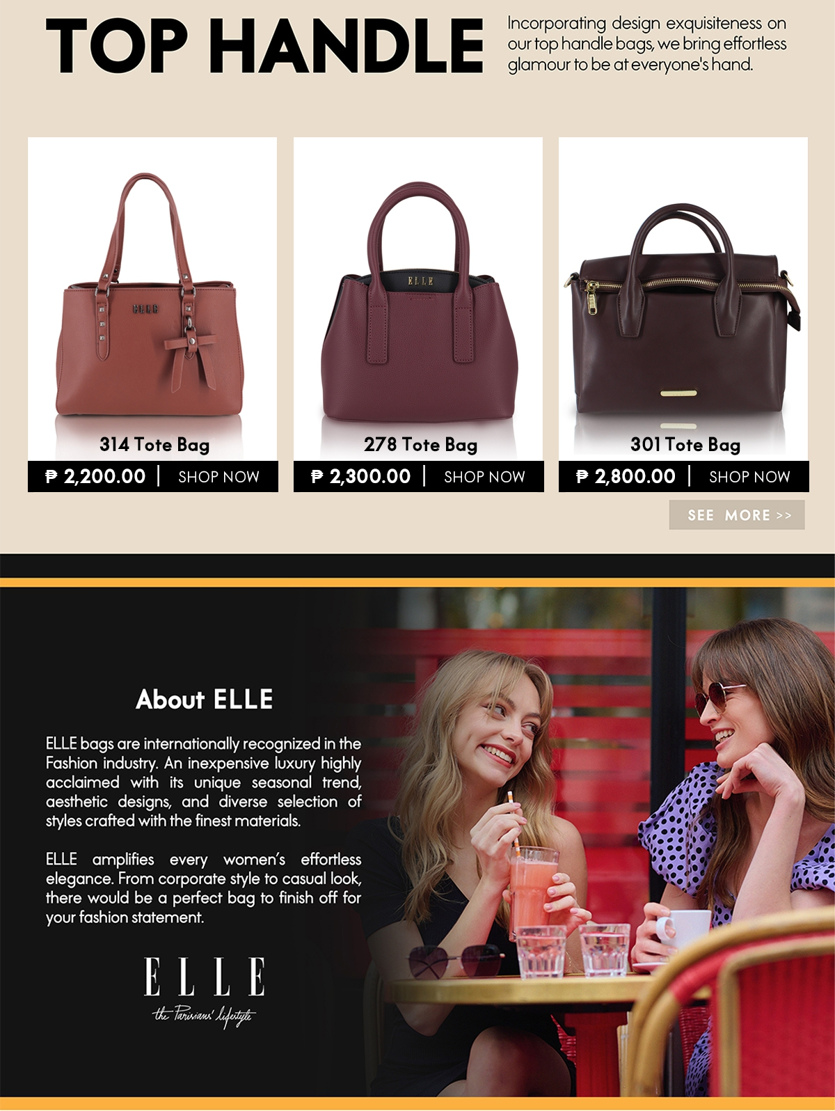 Elle sale bag price