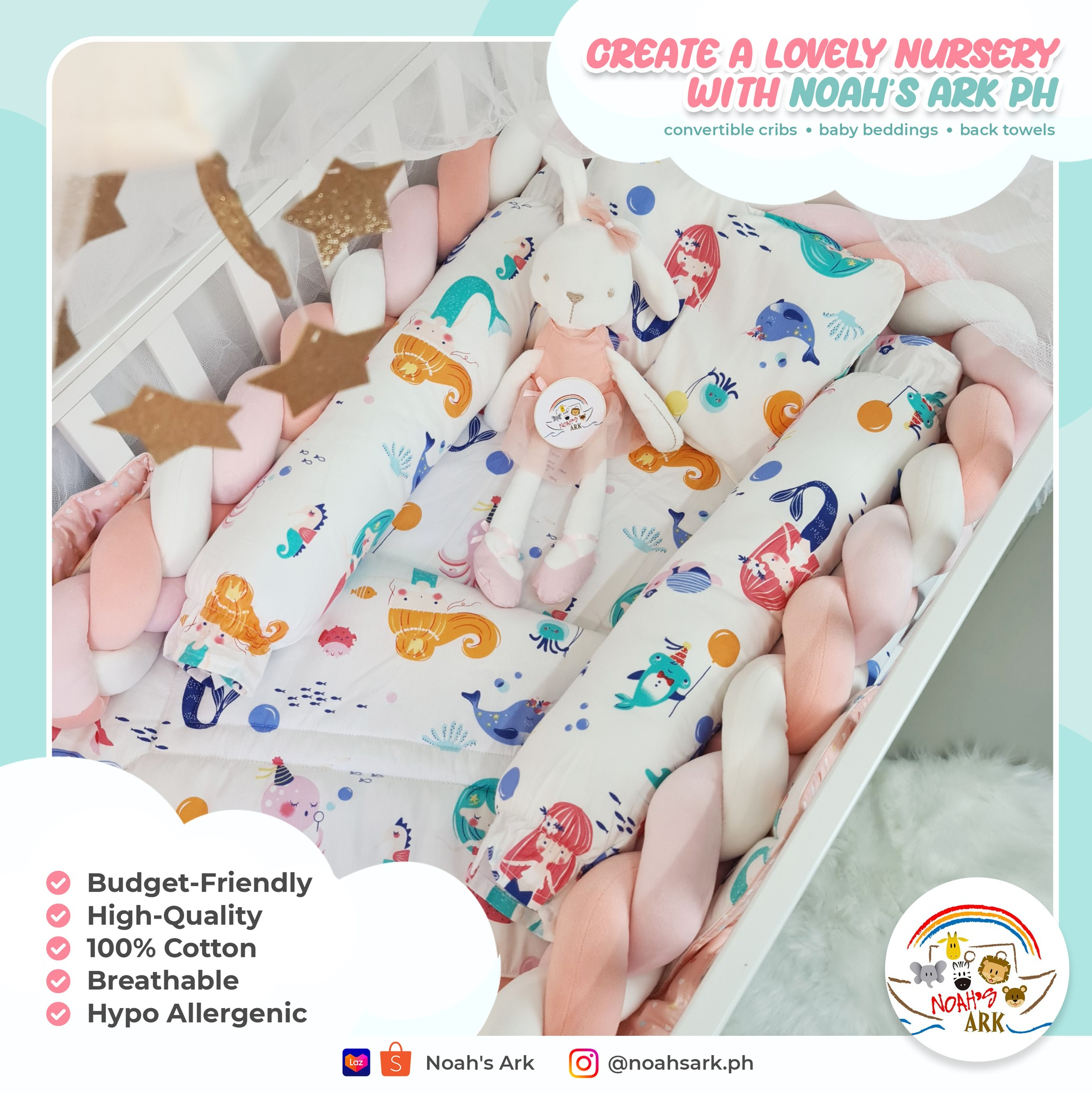 Noah's ark baby store bedding