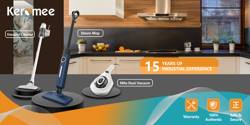  KEROMEE Steam Mop and Corded Vacuum Cleaner